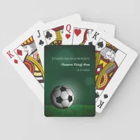 Green Soccer Birthday / Bachelor Party Poker Cards