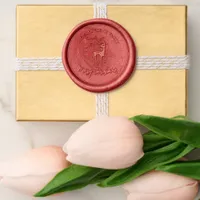 Elegant Reindeer Family Holiday  Wax Seal Sticker