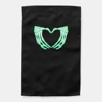 Skeleton Hands, Heart, Xray Halloween Costume Garden Flag