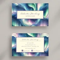 Celestial Astrology Star Swirl Unique Fun Pattern Business Card