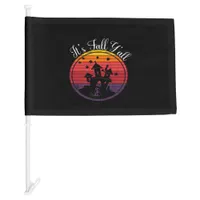 It’s Fall Y’all Vintage Halloween Scene Fall Car Flag