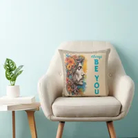Retro Vintage Flower Power Throw Pillow