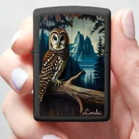 Spotted Wood Owl Guardian of the Coast Zippo Lighter