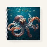 Glasslike Octopus in the Deep Sea Notebook