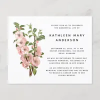 BUDGET Floral Celebration of Life Invitation