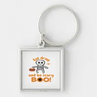 Eat Drink And Be Scary Funny Spooky  Keychain