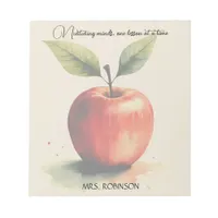 Nurturing Minds Watercolor Apple Teacher Gift Notepad