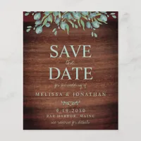 Rustic Eucalyptus Wedding QR Code Save The Date