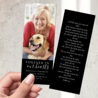 Forever in Our Hearts Photo Calligraphy Memorial Bookmarks