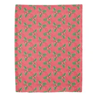 Festive Christmas Holly Duvet Cover