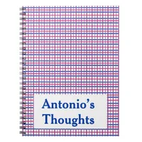 Subtle Bisexual Color Plaid Notebook