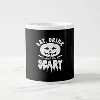 Eat Drink And Be Scary Halloween Retro Classic Giant Coffee Mug