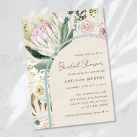 Boho Pampas Flowers Bridal Shower Invitation