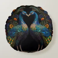 Beautiful Majestic Peacock Couple Cushion