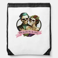 Till Death Do Us Part Valentine Skeleton Classic  Drawstring Bag