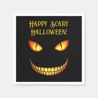 Scary Eyes and Crazy Smile Halloween  Napkins