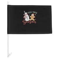 Tis The Season New Years Funny Christmas Car Flag