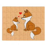 Cute foxes with hearts, hand drawn  jigsaw puzzle