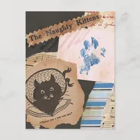 The Naughty Kittens Collage Postcard