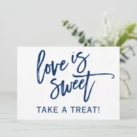 5X7 Wedding Candy Bar / Buffet Sign | Navy Blue