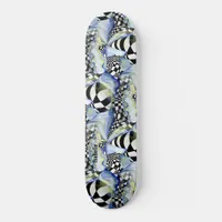 Chess Board Pattern Cute Artistic Style Skateboard