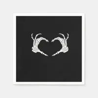 Skeleton Heart Hands Classic Napkins