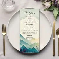 Spring Mountains Floral Wedding Menu