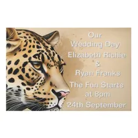 "Wild Elegance: The Leopard Invitation" Faux Canvas Print