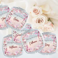 Blossoming Romance - Bridesmaid Compact Mirror