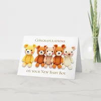 Congratulations on Your New Baby Boy  Card