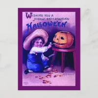 Vintage Entertaining Halloween Postcard