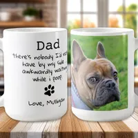 Funny Dog Dad Personalized Pet Photo Father's Day  Coffee Mug