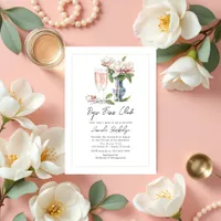 Pearls and Prosecco Pop Fizz Clink Bridal Shower Invitation