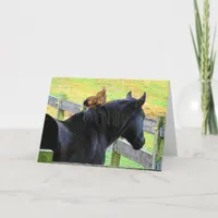 Rooster And Mare Card