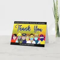 Thank You Appreciation Card for Essential Workers