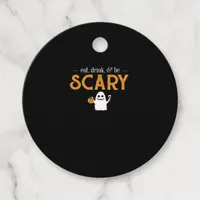 Eat Drink And Be Scary Classic Aesthetic Unique Favor Tags