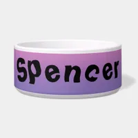 Pet bowl - Name with Shaded Colors