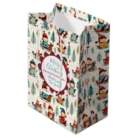 Merry Christmas  | Sledding Children Christmas Medium Gift Bag