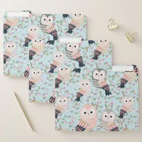 Owl Pattern Birds Girly Trendy Cute Pretty File Folder