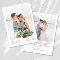 Modern Multi Picture Hearts Wedding Thank You Card