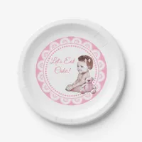It's a Girl African American Baby Shower Paper Plates