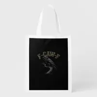 Crow F-Caw-F Funny Bird Grocery Bag