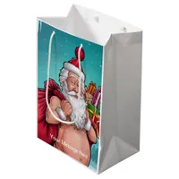 Funny Dirty Santa Christmas Collection Medium Gift Bag