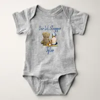 Our Little Slugger Personalized Baby Boy Baby Bodysuit