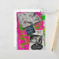 Rest couple and shoe ad Mixed media collage Postcard