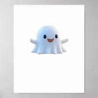 Cute Little Boo Retro Graphic Poster