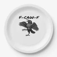F-Caw-F Essential Vintage Graphic Paper Plates