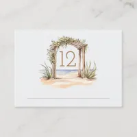 Minimalist Beach Arch Wedding Reception Place Card