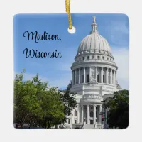 Madison, Wisconsin State Capitol Christmas Ceramic Ornament