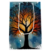 Cute Tree of Life Watercolour Medium Gift Bag